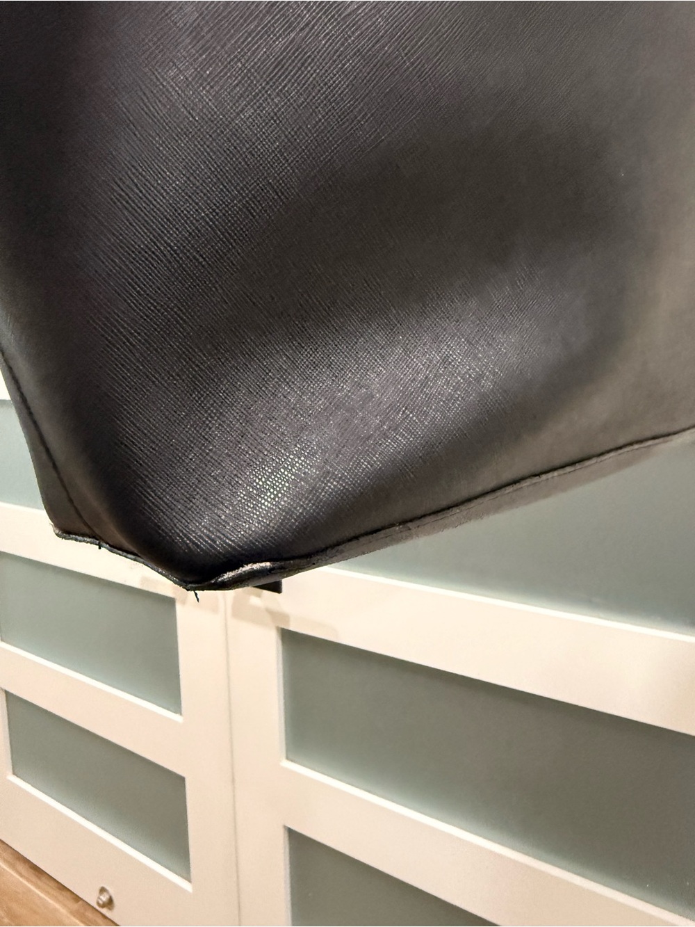 Michael Kors Black Leather Tote with Gold Logo - Picture 6 of 12